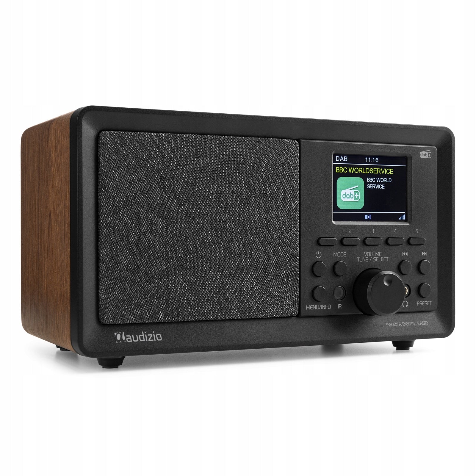 Digital radio DAB+ FM BT home office living room kitchen Color brown