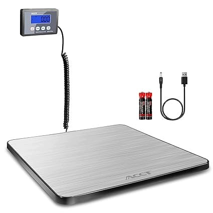 Digital scale for ACCT parcels with a lifting capacity of 180kg, large, LCD display – black