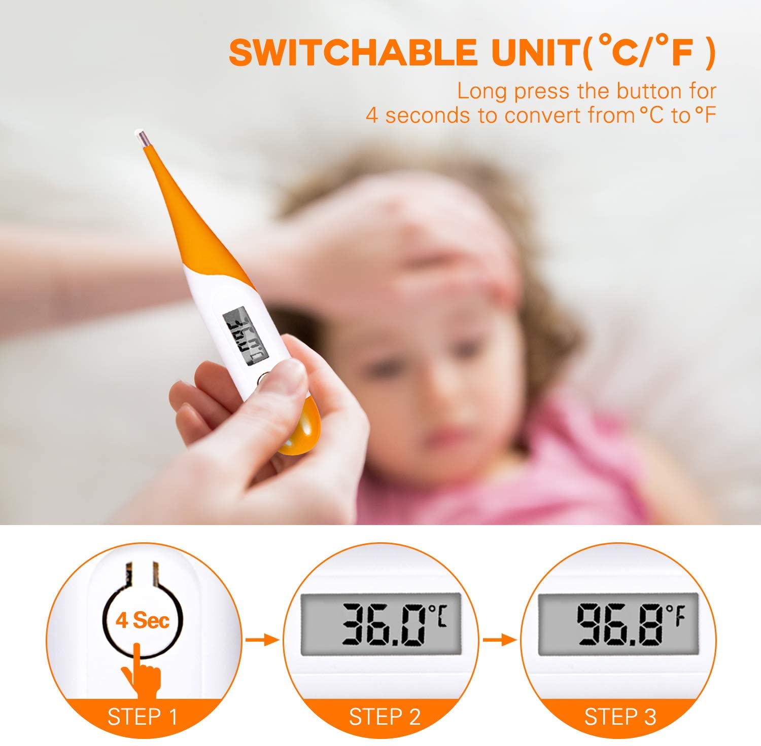 Digital thermometer for children and adults ADORIC Brand no brand