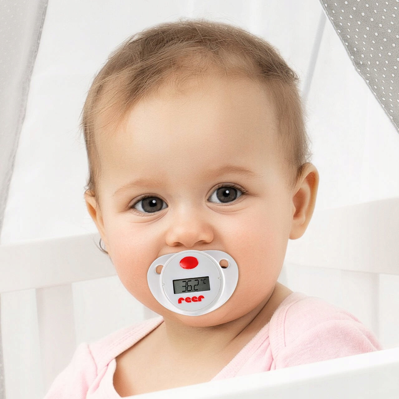 Digital thermometer pacifier for baby LCD REER Packaging status original