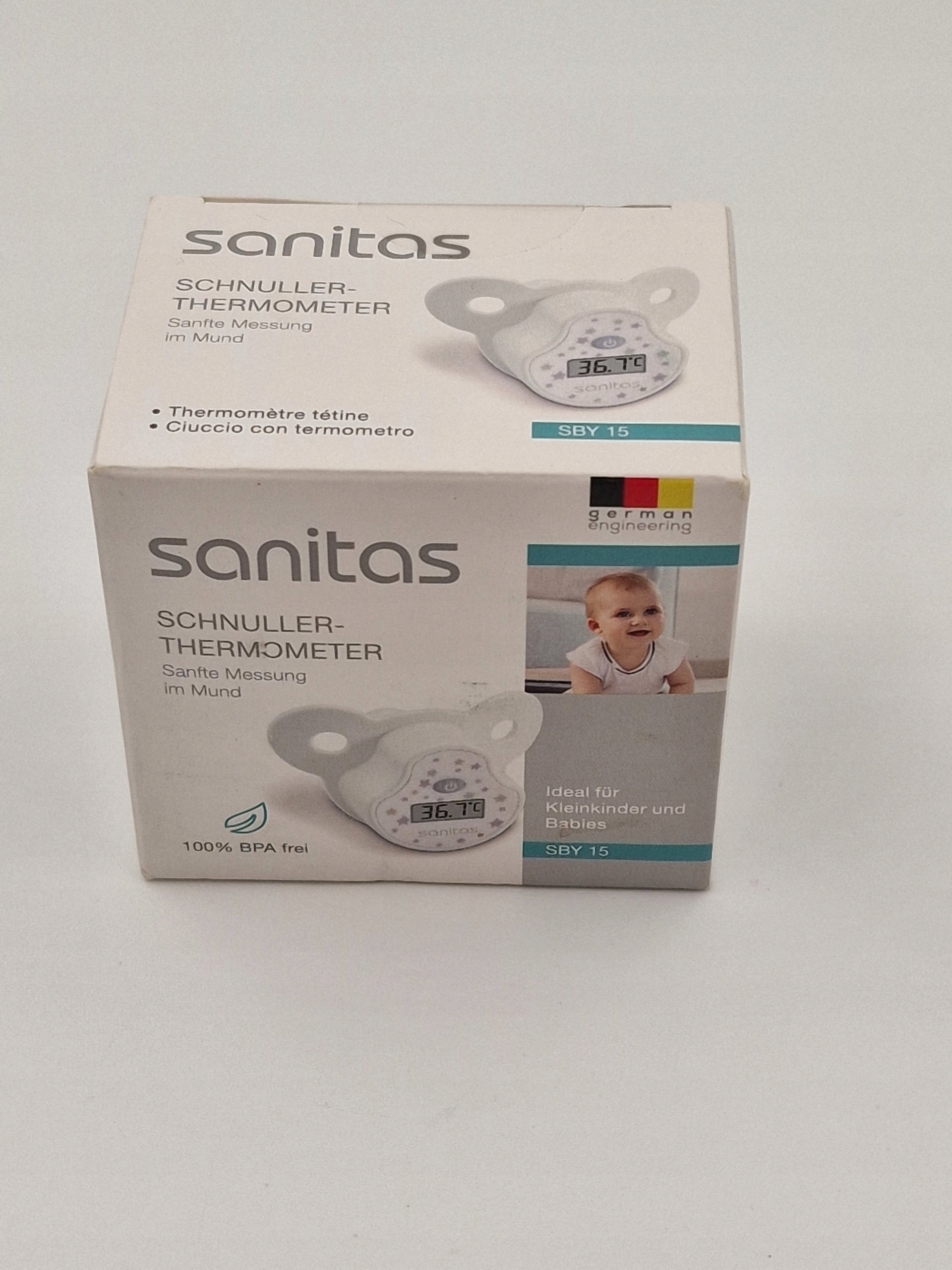 Digital thermometer with pacifier thermometer pacifier SANITAS Medical device no
