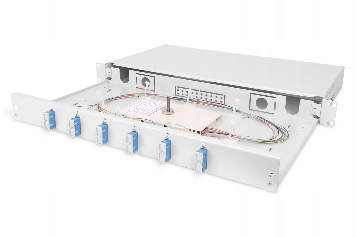 Digitus 19'' 1U, 6x SC, OS2 fiber optic weld box