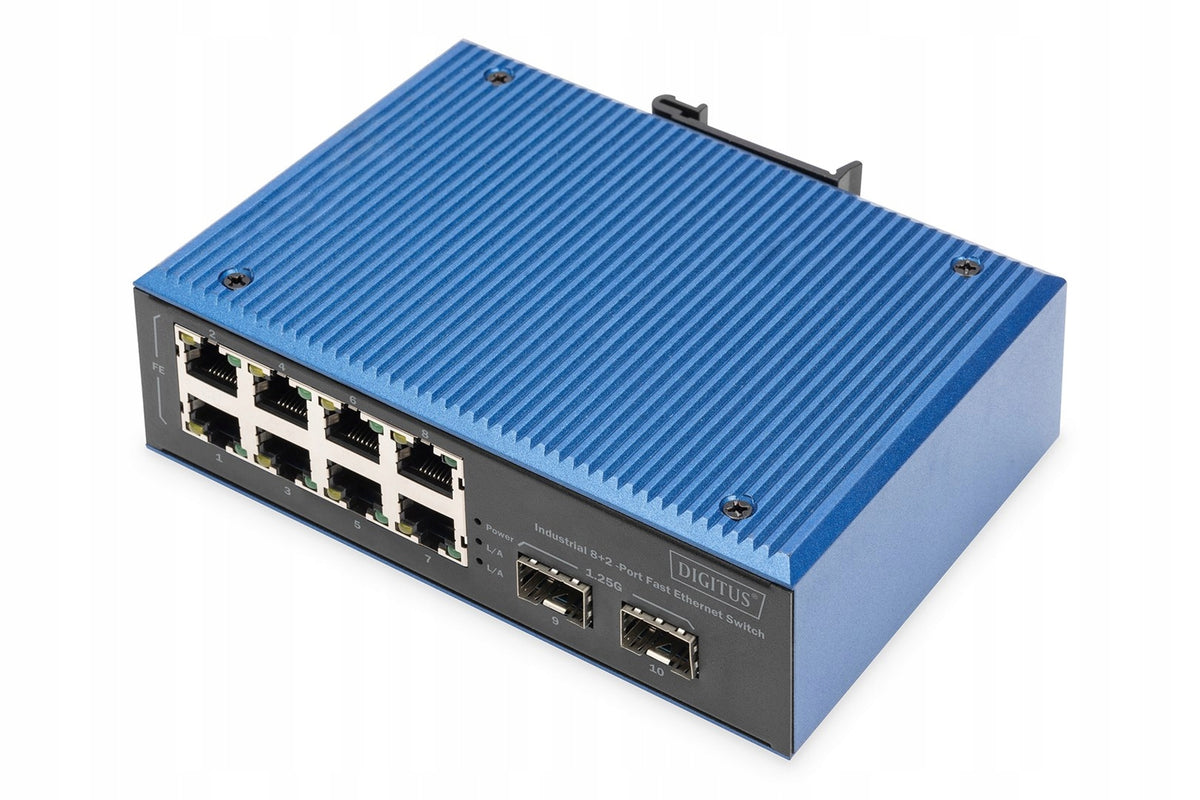 Digitus 8+2portový průmyslový přepínač Fast Ethernet
