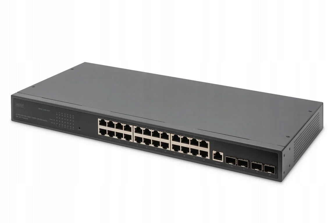 Digitus Network switch, 24 ports 10/100/1000 + 4SFP+ UPLINK, for ...