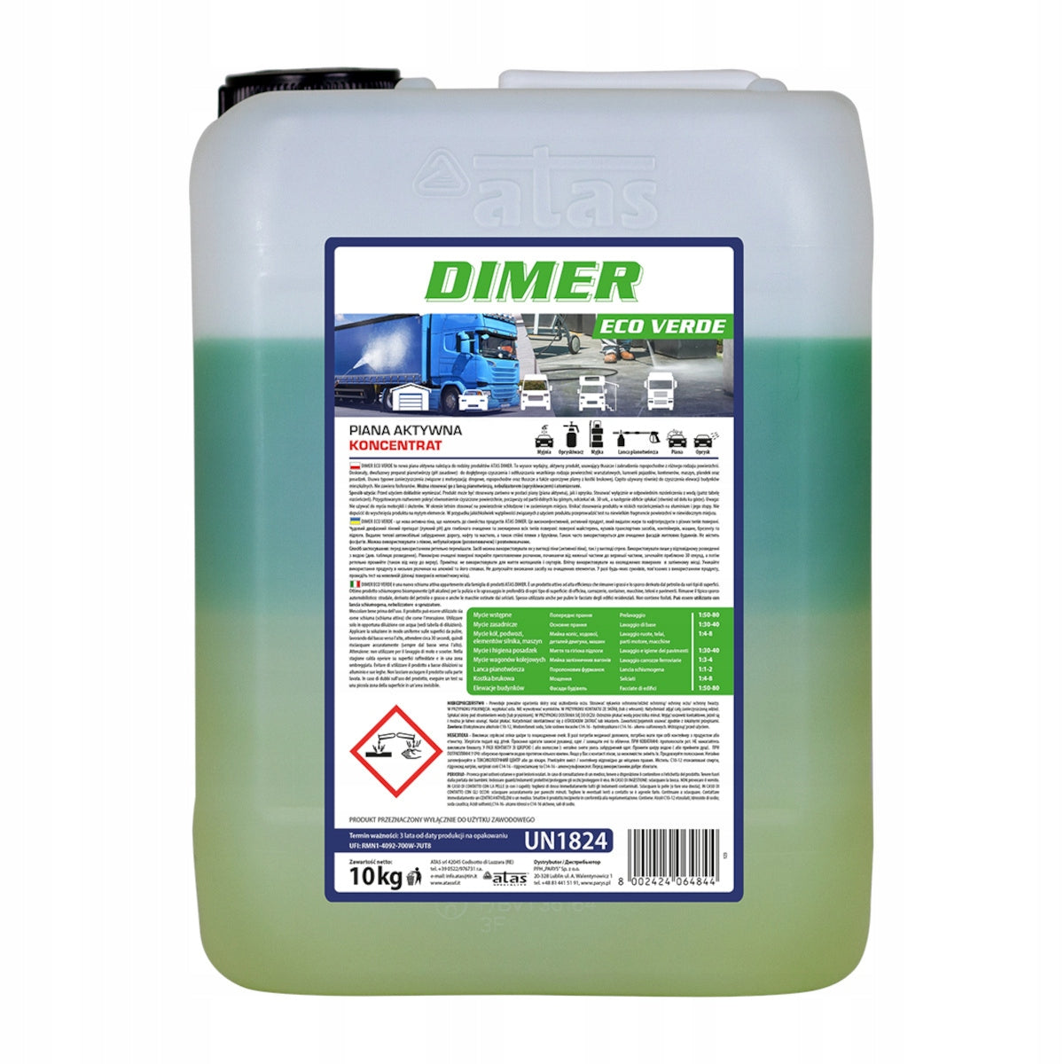 Dimer eco verde 10 kg. Active foam Manufacturer Atas