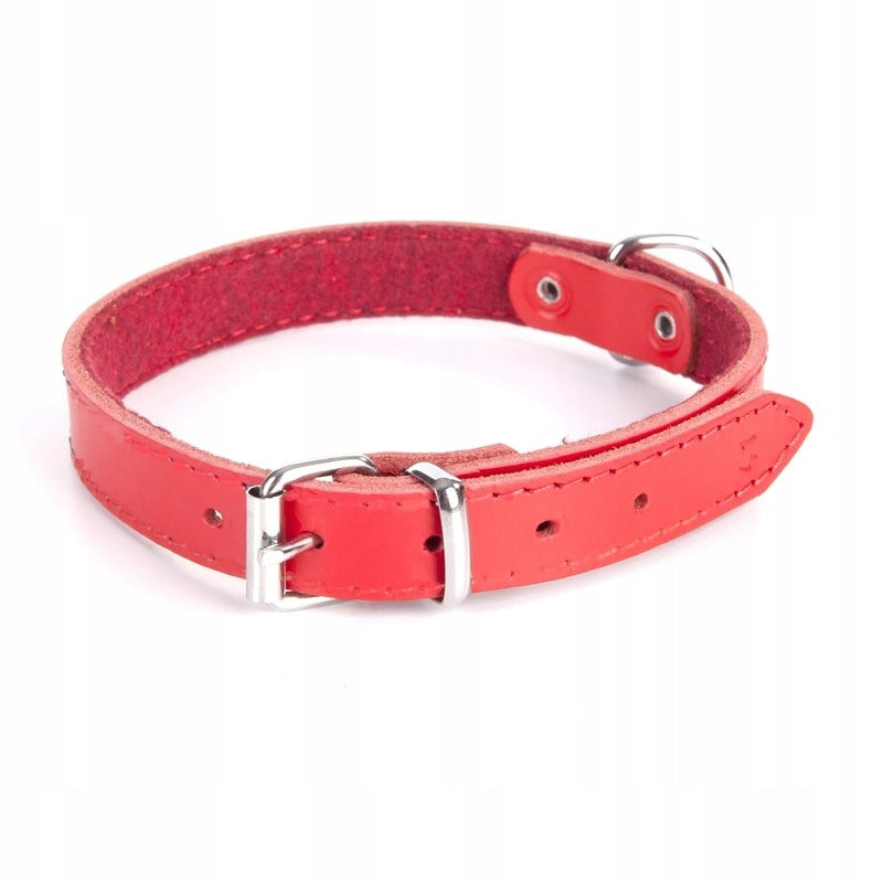 Dingo Leather Collar Felt Lined 1,0x30 Red