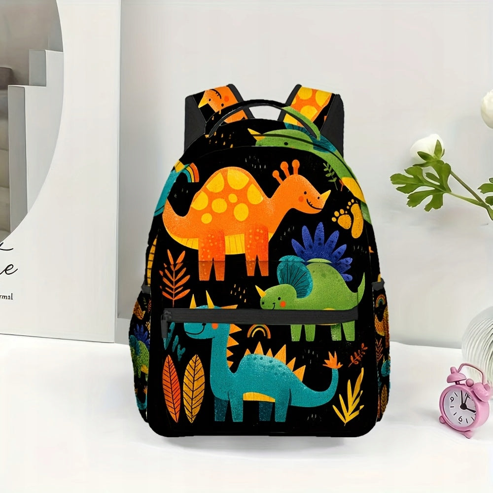 Dinosaur Friends Fiesta Vibrant Tropical Print Backpack Durable