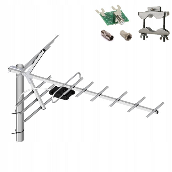 Directional TV antenna Dipol 16/21-48 DVB-T2 UHF LTE700 symmetrizer 12dBi