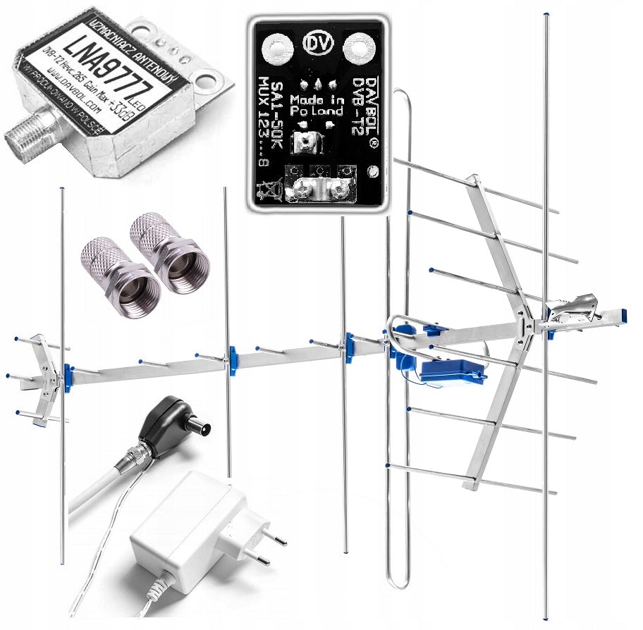 Directional antenna DVB-T2 Poland very strong MUX-8 in Vertical Polarization