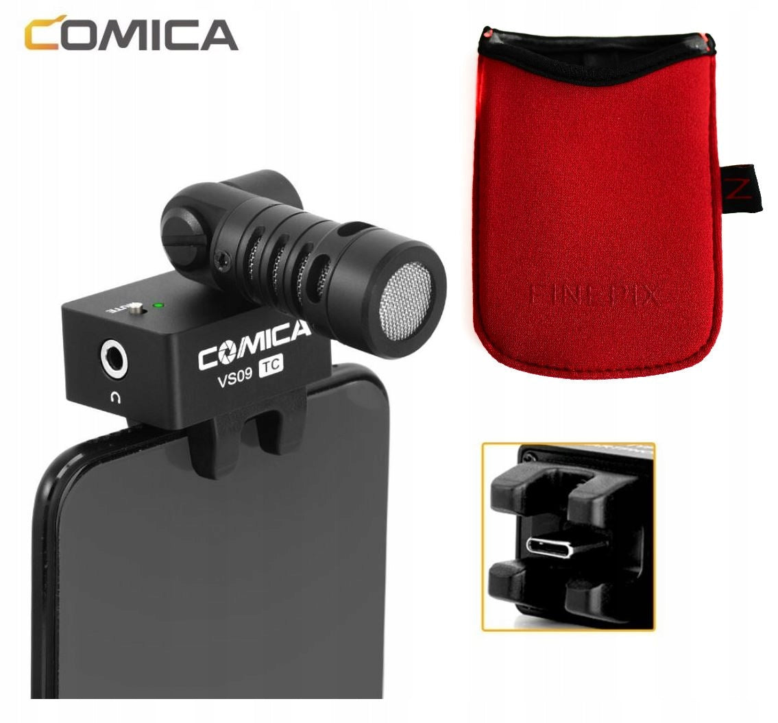 Directional microphone Shotgun for USB-C phones COMICA CVM-VS09TC + FREEBIE