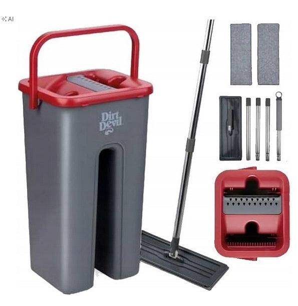 Dirt Devil Two Chamber Flat Mop for Wet and Dry Cleaning 6L