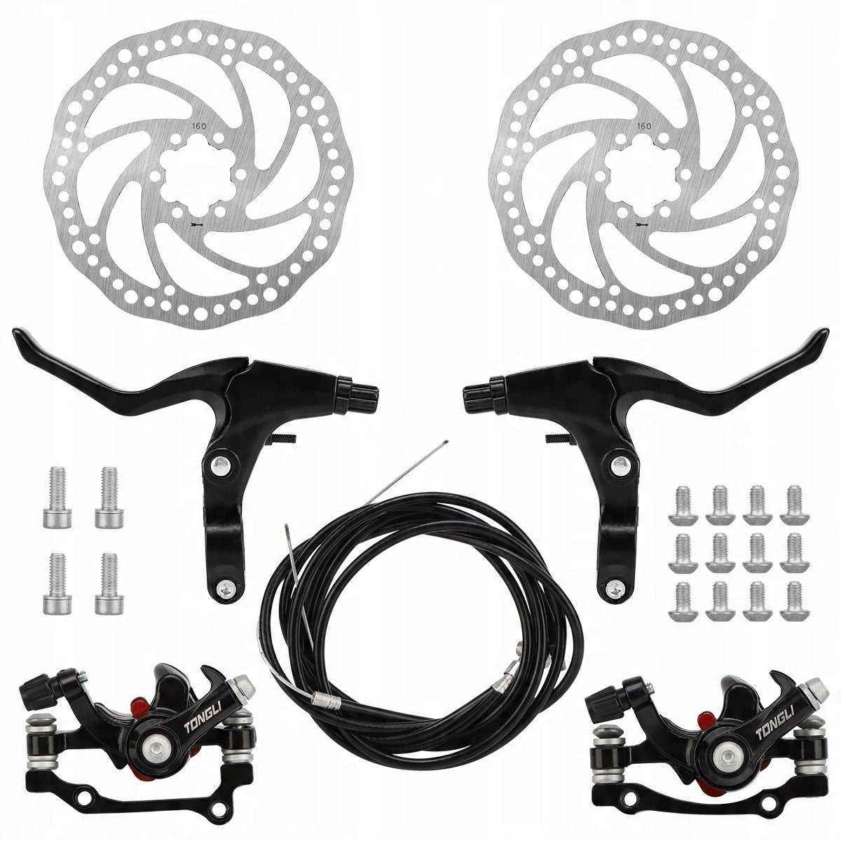 Disc brakes aluminium E-bike set with discs 160mm EAN (GTIN) 6974800515849