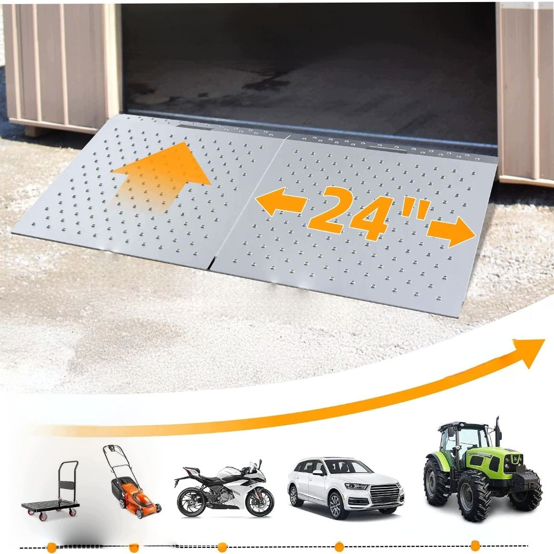 Discount ramp 74 cm x 61 cm 680kg non-slip aluminium V2049 Brand no brand