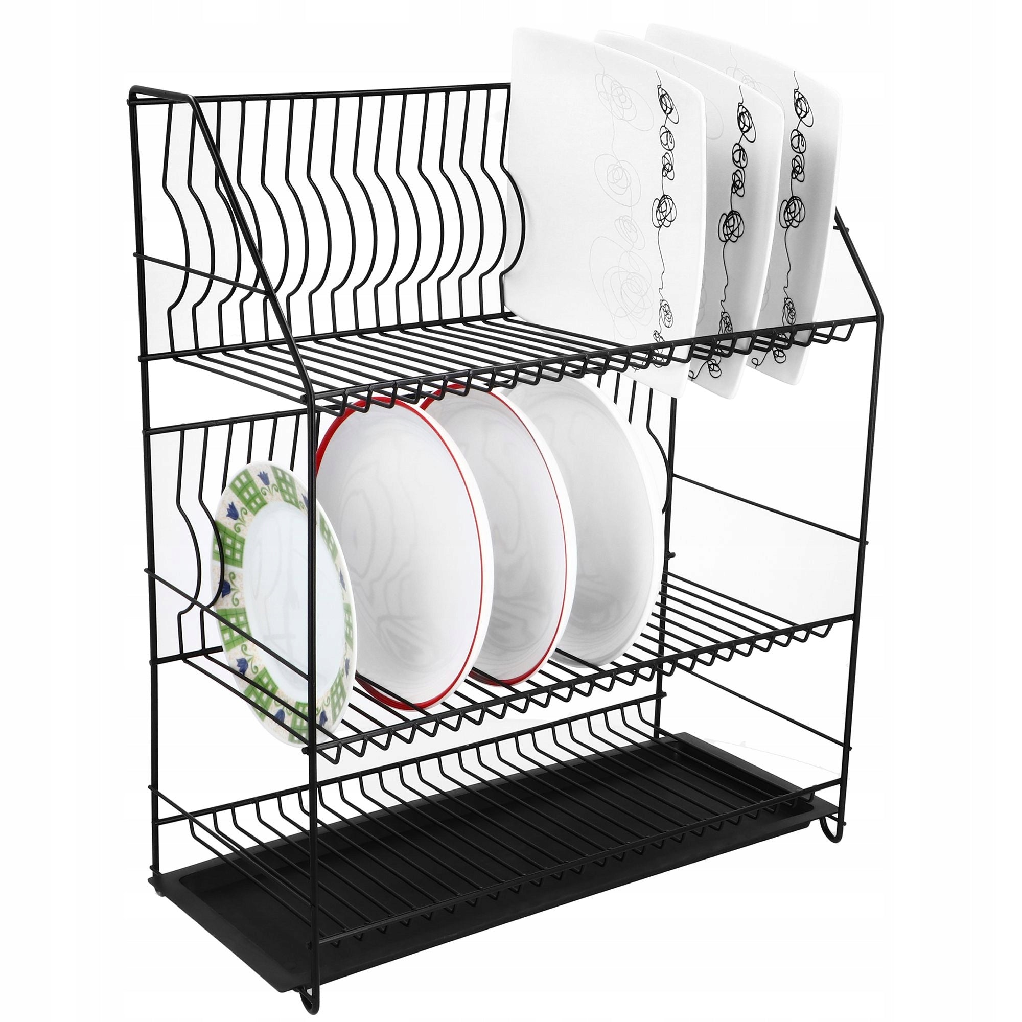 Dish Dryer 3 Level Drainer Black Drainer 50cm