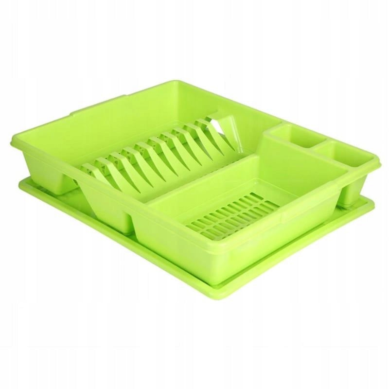 Dish Dryer Cutlery Standing Plates GREEN 35 x 43 cm