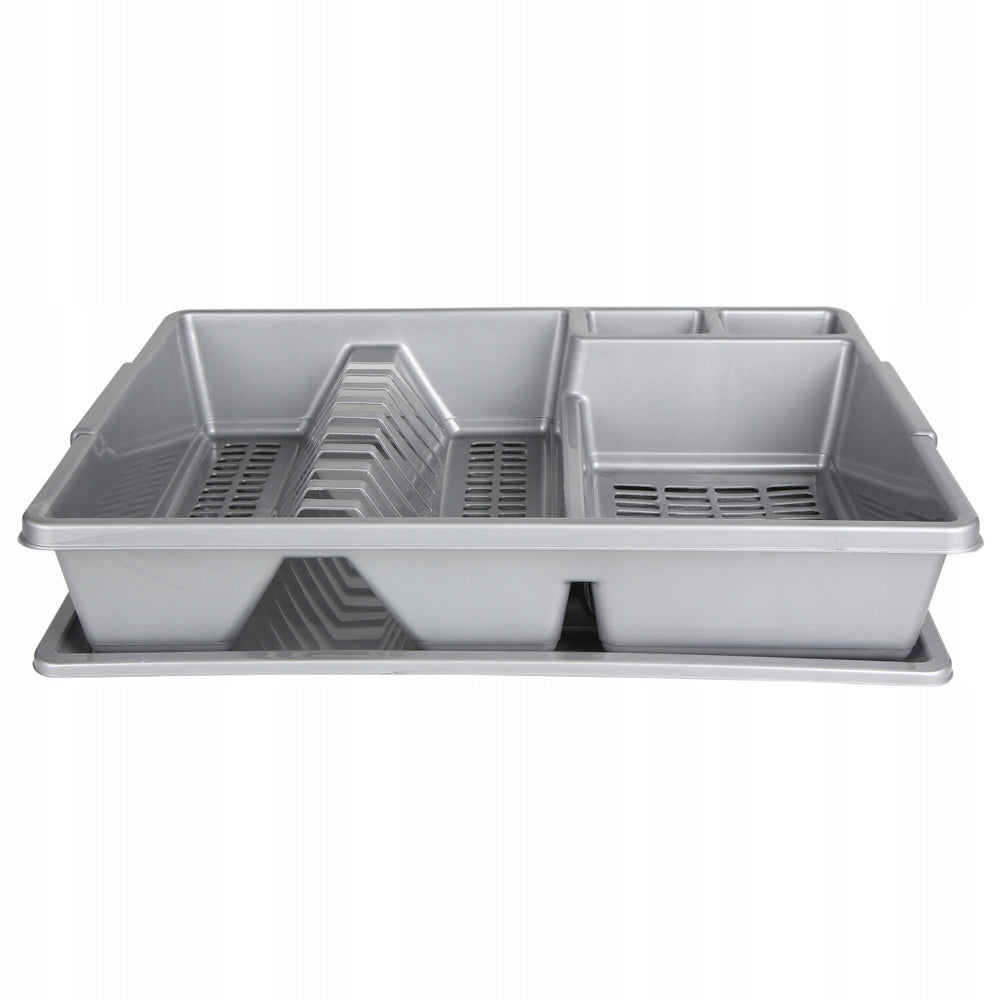 Dish Dryer Cutlery Standing Plates SILVER 35 x 43 cm Trade name Bentom