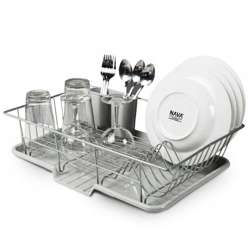 Dish Dryer NAVA Misty 48x30x12 cm Plate Cutter Cups GREY Brand Nava