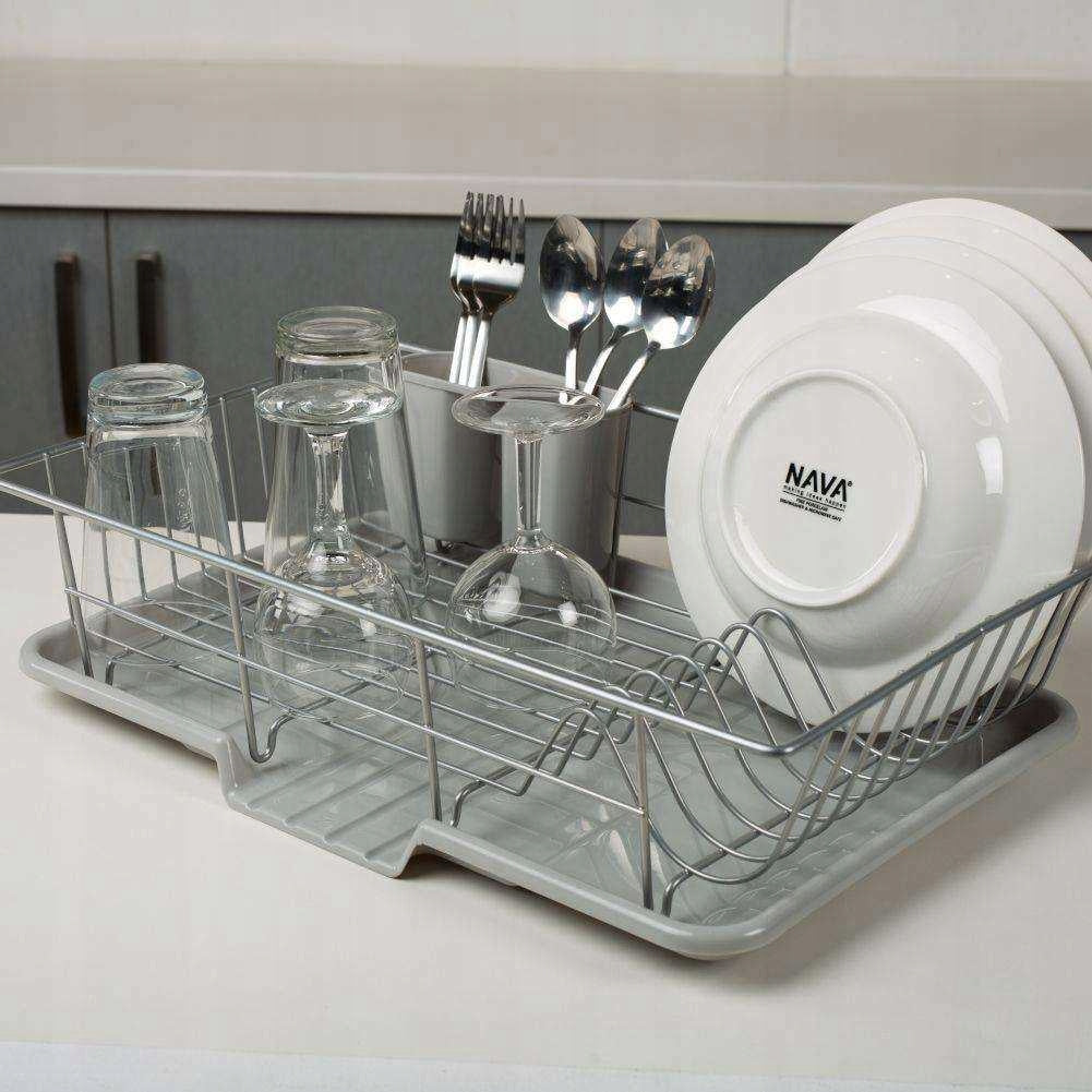 Dish Dryer NAVA Misty 48x30x12 cm Plate Cutter Cups GREY Device type drainboard
