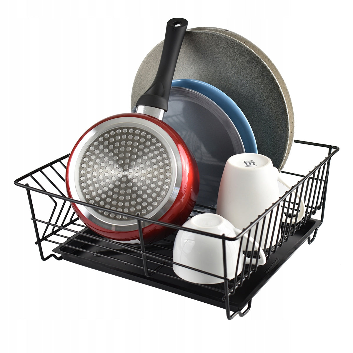Dish Dryer Square Silver with Tray 32cm Brand Metpol