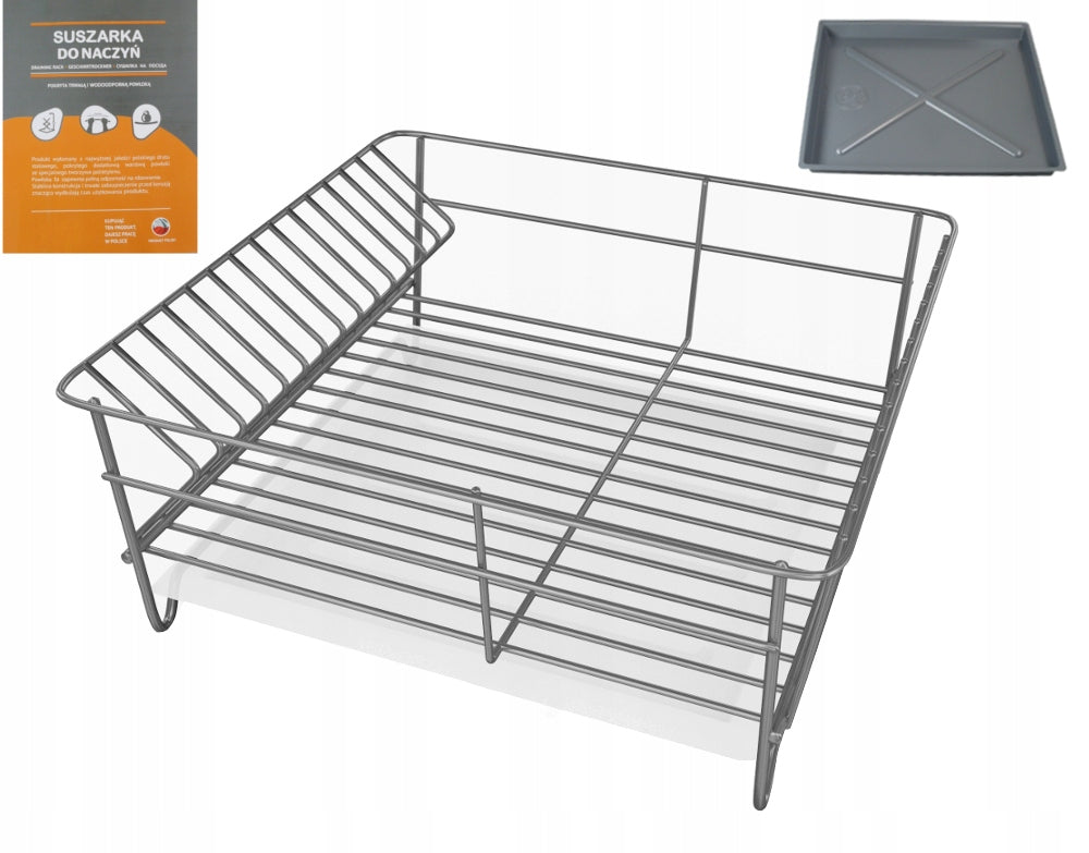 Dish Dryer Square Silver with Tray 32cm Manufacturer code 020402139