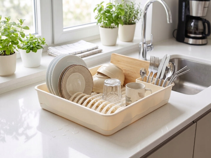 Dish dryer Bentom Classic II 43x28 cm plastic cream beige Packaging status original