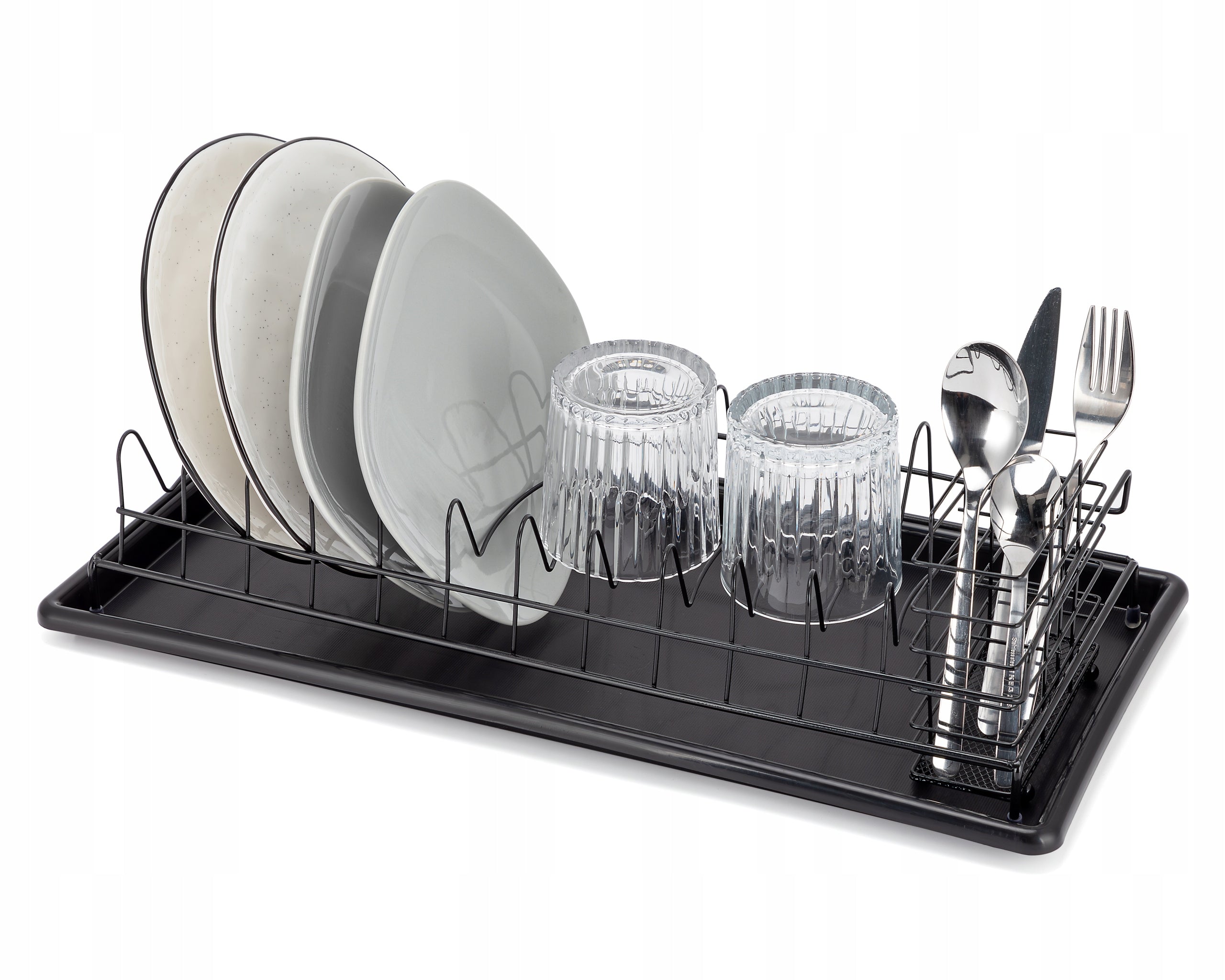 Dish dryer Elitehoff single level black with cutlery container Packaging status original