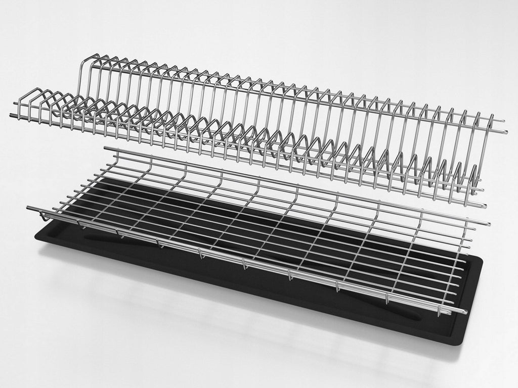 Dish dryer Metpol folding 80 silver 76 cm metal 35 plates