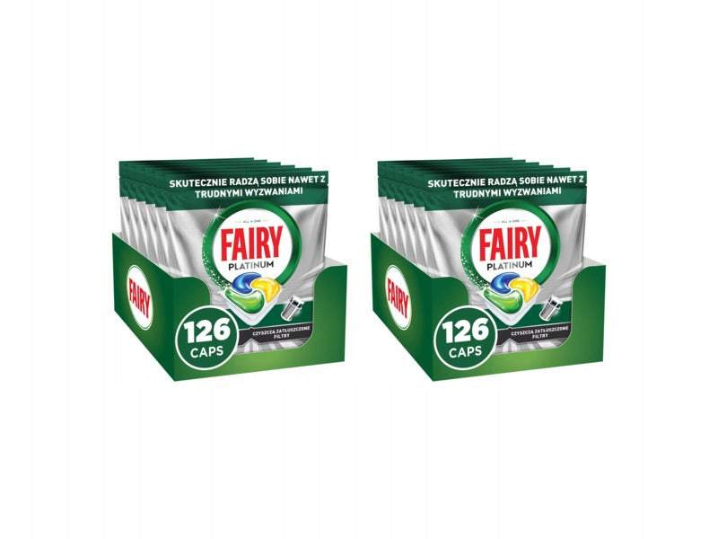 Dishwasher Capsules FAIRY Platinum All in One Lemon 126 pcs x2