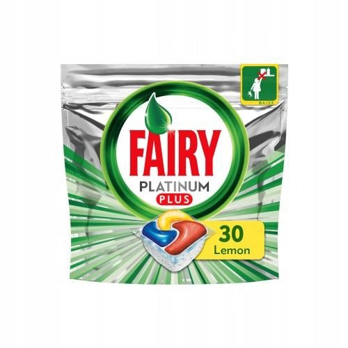 Dishwasher Capsules FAIRY Platinum Plus 30pcs Lemon Cubes All In One Packaging status original