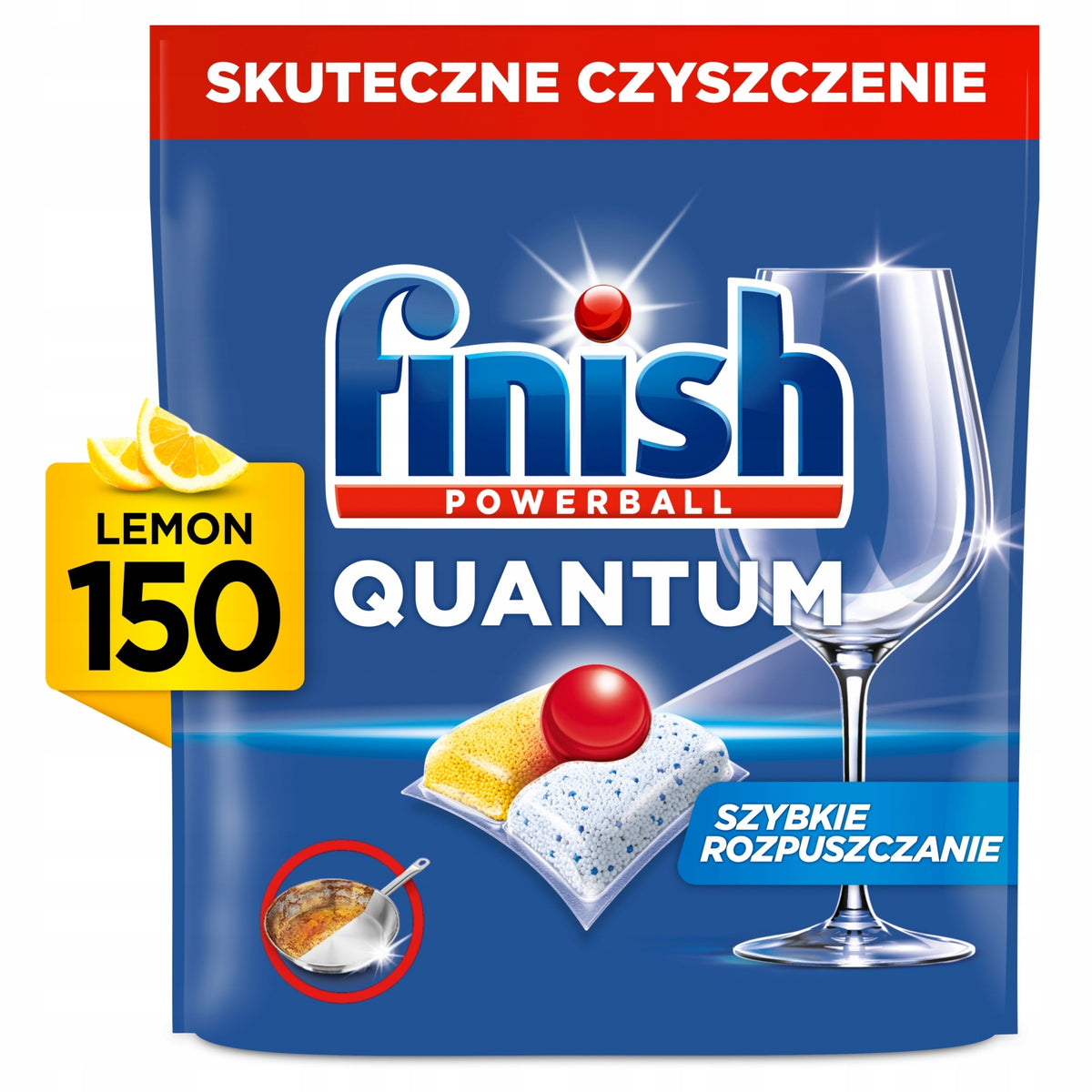 Dishwasher Capsules FINISH Quantum All in 1 Lemon 150pcs