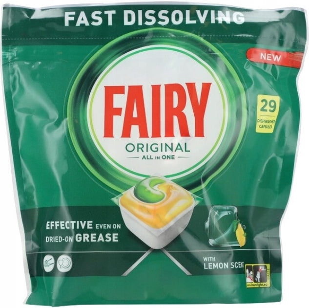 Dishwasher Capsules Fairy Original lemon All in One 29 pcs Manufacturer code 80769382
