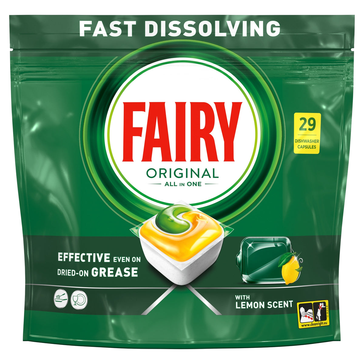 Dishwasher Capsules Fairy Original lemon All in One 29 pcs
