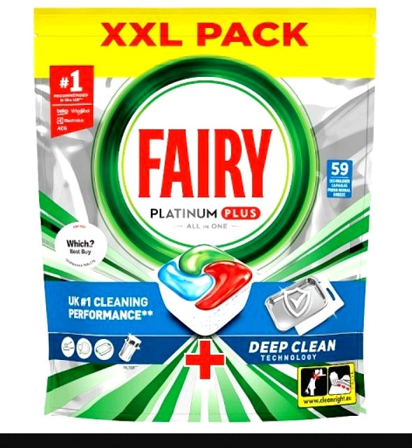 Dishwasher Capsules Fairy Platinium Plus 59pcs Deep Clean Technology IE
