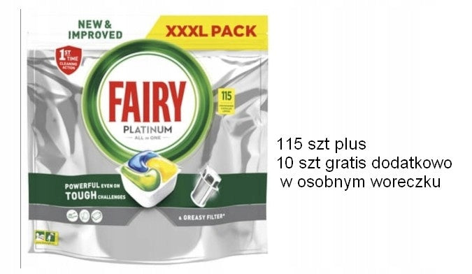 Dishwasher Capsules Fairy Platinum 125pcs Lemon Brand Fairy
