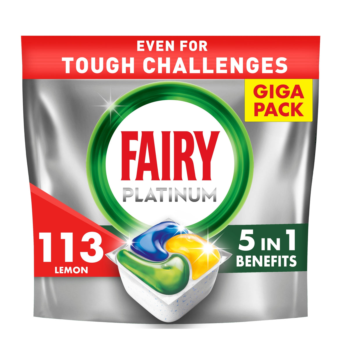 Dishwasher Capsules Fairy Platinum All In One Lemon 113 Pieces Manufacturer code 8700216308212