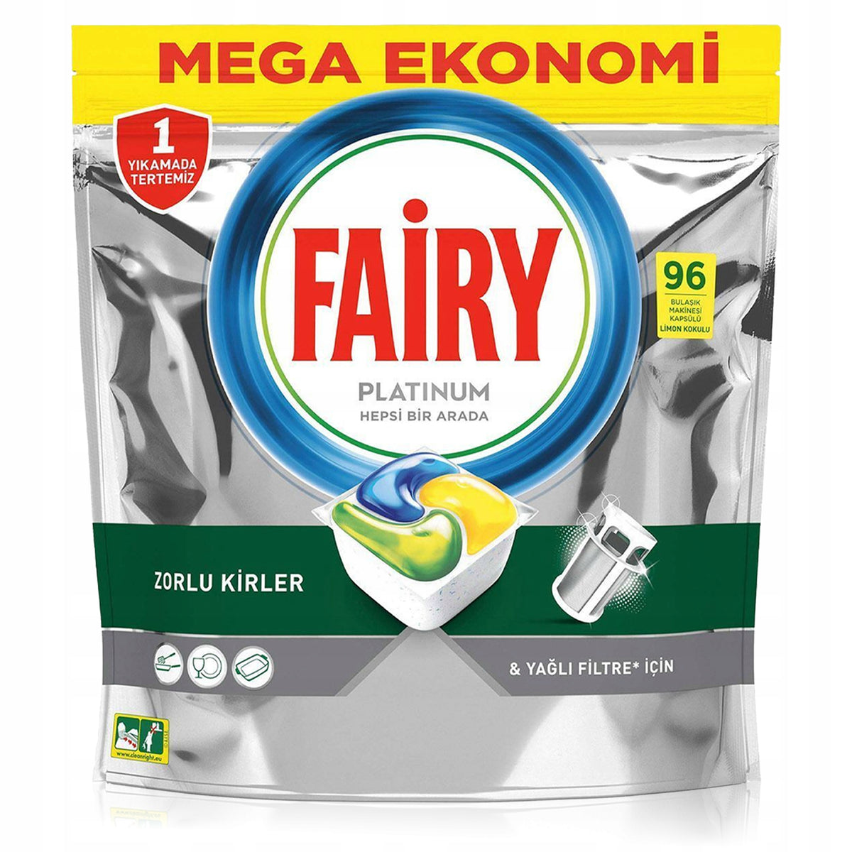 Dishwasher Capsules Fairy Platinum All in One 96 x 2 = 192 Pieces