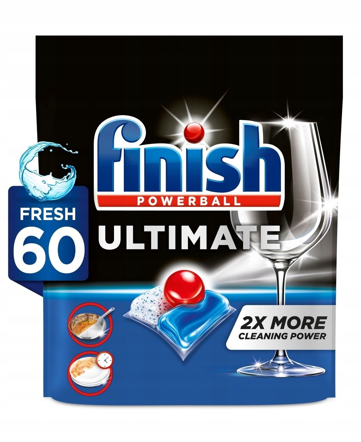 Dishwasher Capsules Finish Powerball Ultimate All in 1 Fresh 60 Pack