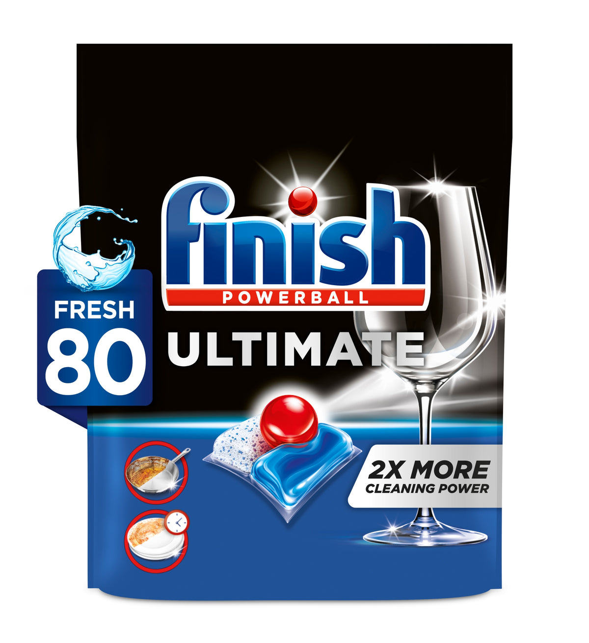 Dishwasher Capsules Finish Powerball Ultimate All in 1 Fresh 80 Pack