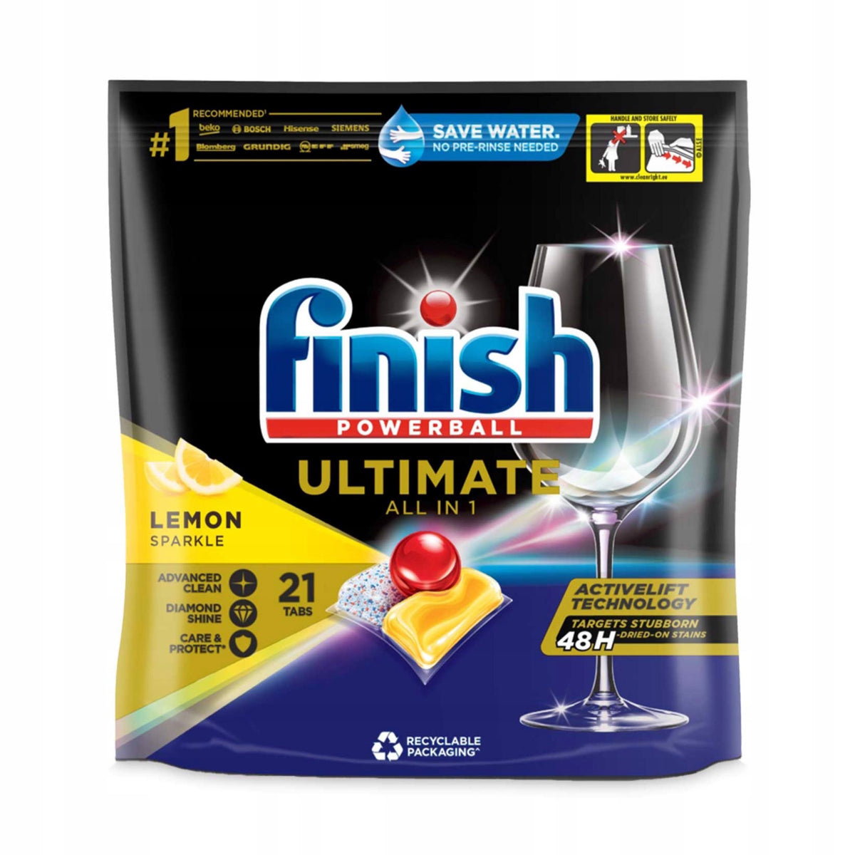 Dishwasher Capsules Finish Powerball Ultimate Plus Citron 22pcs