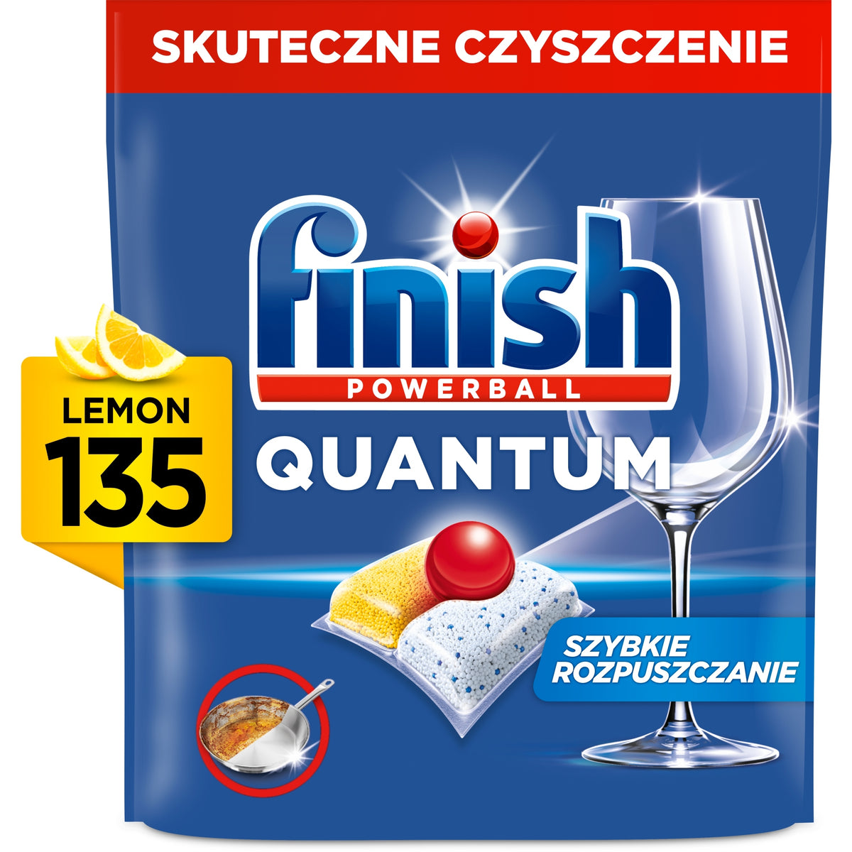 Dishwasher Capsules Finish Quantum All in 1 Lemon 135 Pieces