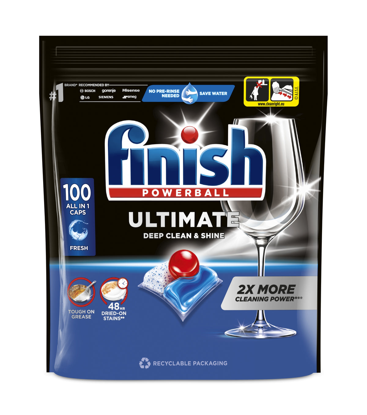 Dishwasher Capsules Finish Ultimate All in 100 pieces