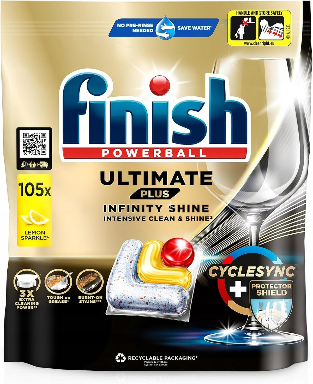 Dishwasher Capsules Finish Ultimate Plus Lemon 105 TABLETS 1281 g