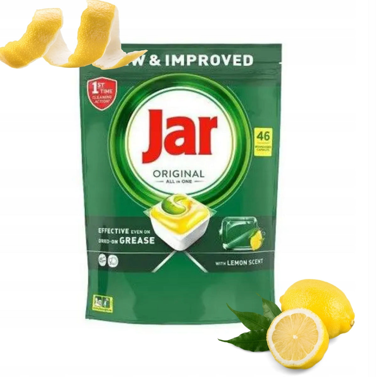 Dishwasher Capsules Jar Original All in One Lemon 46pcs