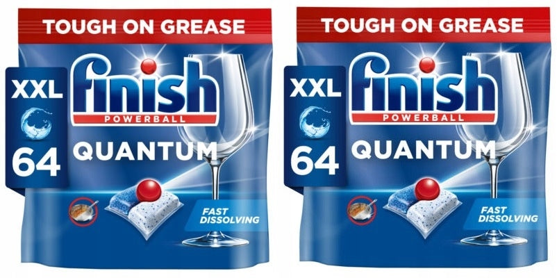 Dishwasher Capsules Quantum All-In-1 Finish Fresh 2x64 Tablets