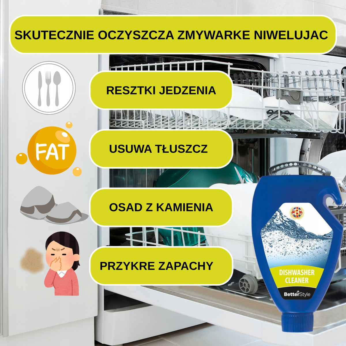 Dishwasher Cleaner 250ml Removes Fat Odors Manufacturer code 367129