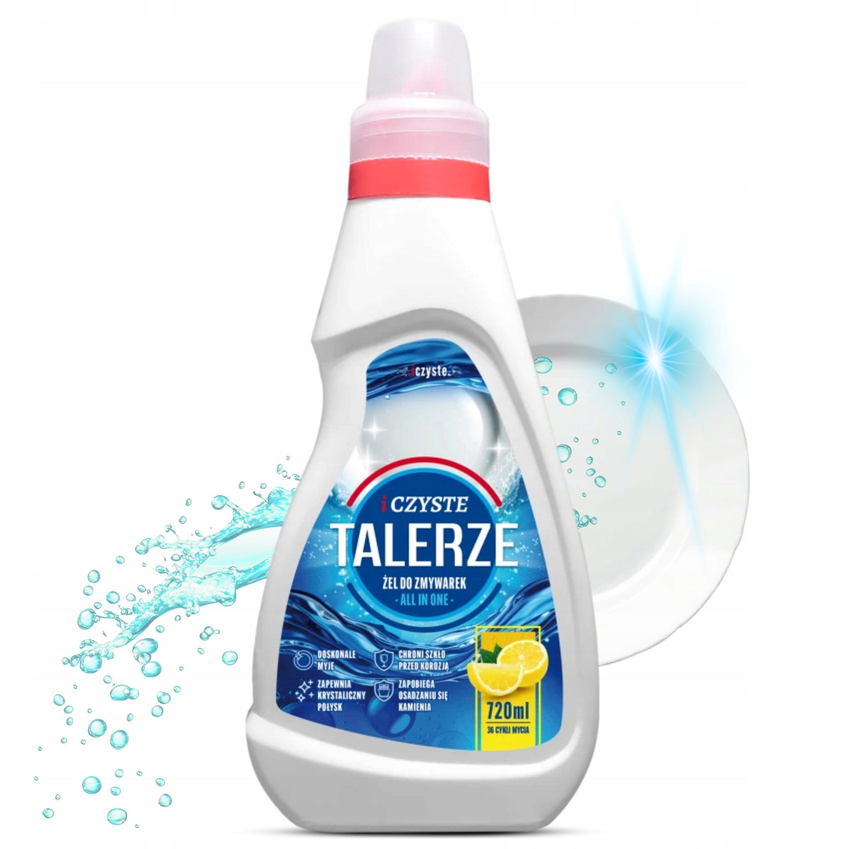 Dishwasher Gel 3in1 All In One Concentrate 36 cycles 720ml iClean