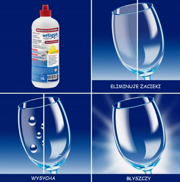 Dishwasher Polishing Liquid Lemon 1000 ml Packaging status original