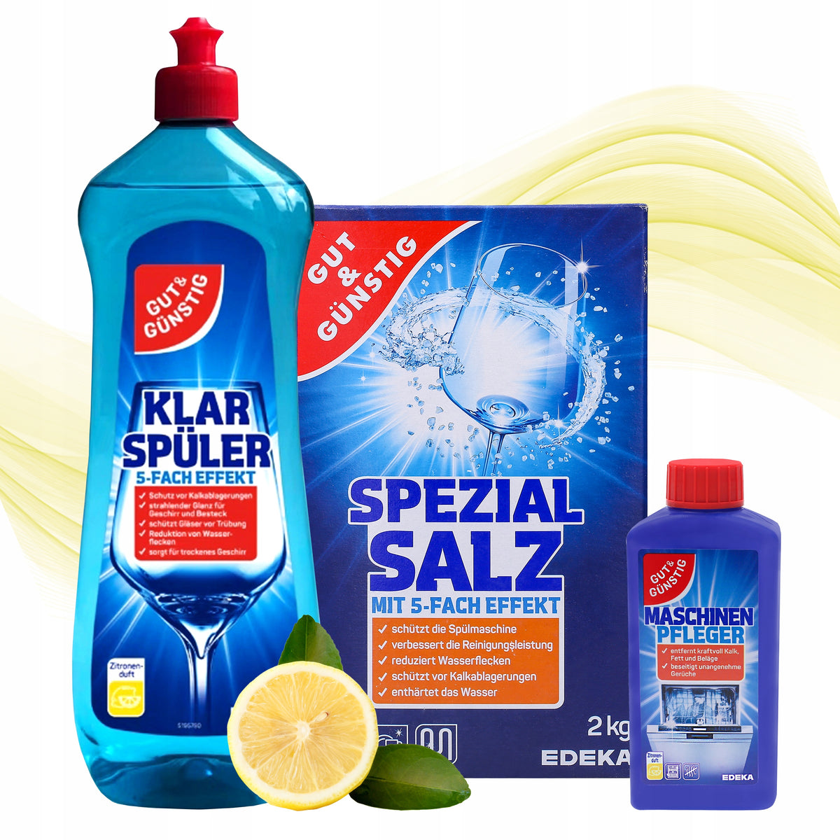Dishwasher Set Salt, Shine, Cleaner Gut&Gunstig