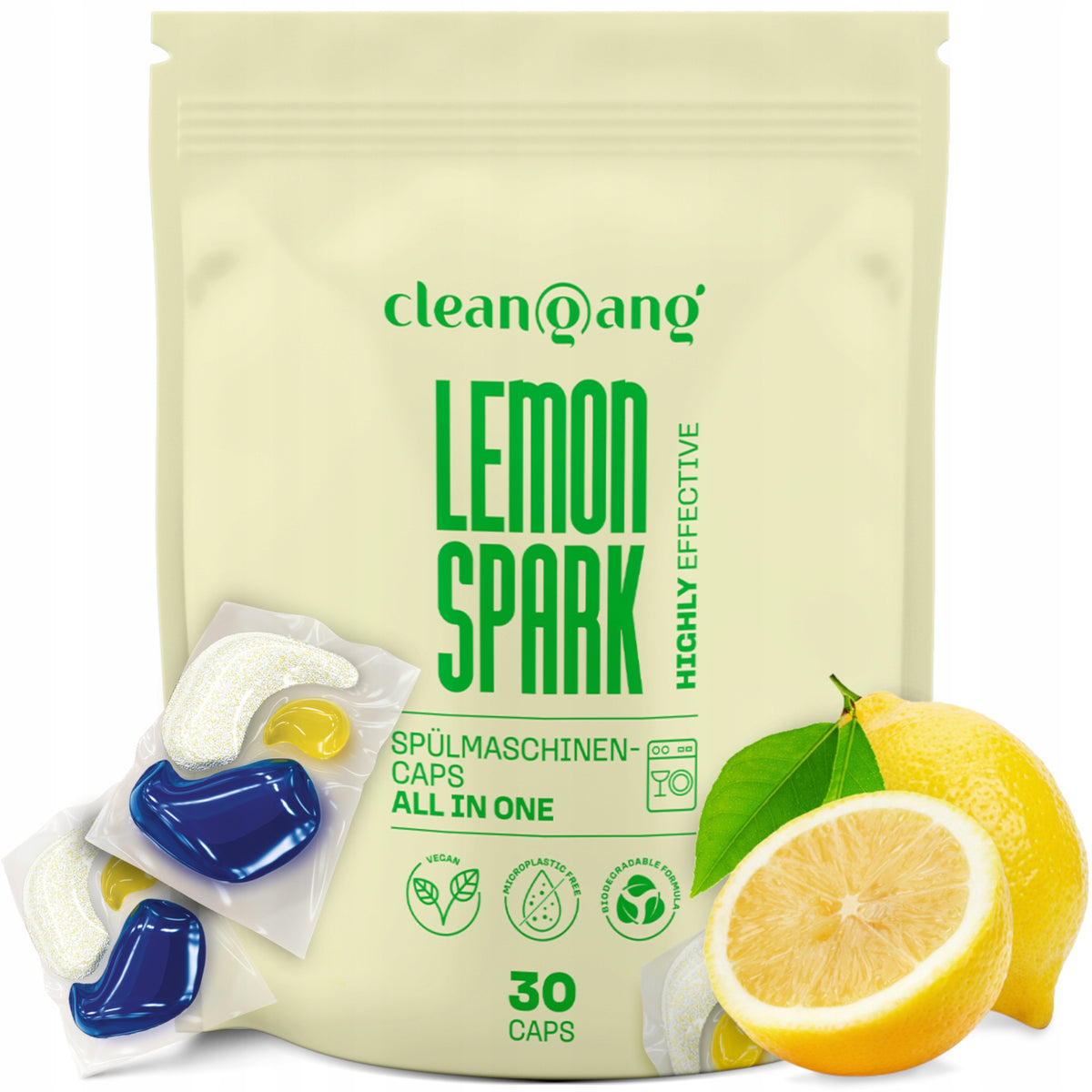 Dishwasher Tablets All in One Lemon 30 Pcs Power German 12in1 Packaging status original