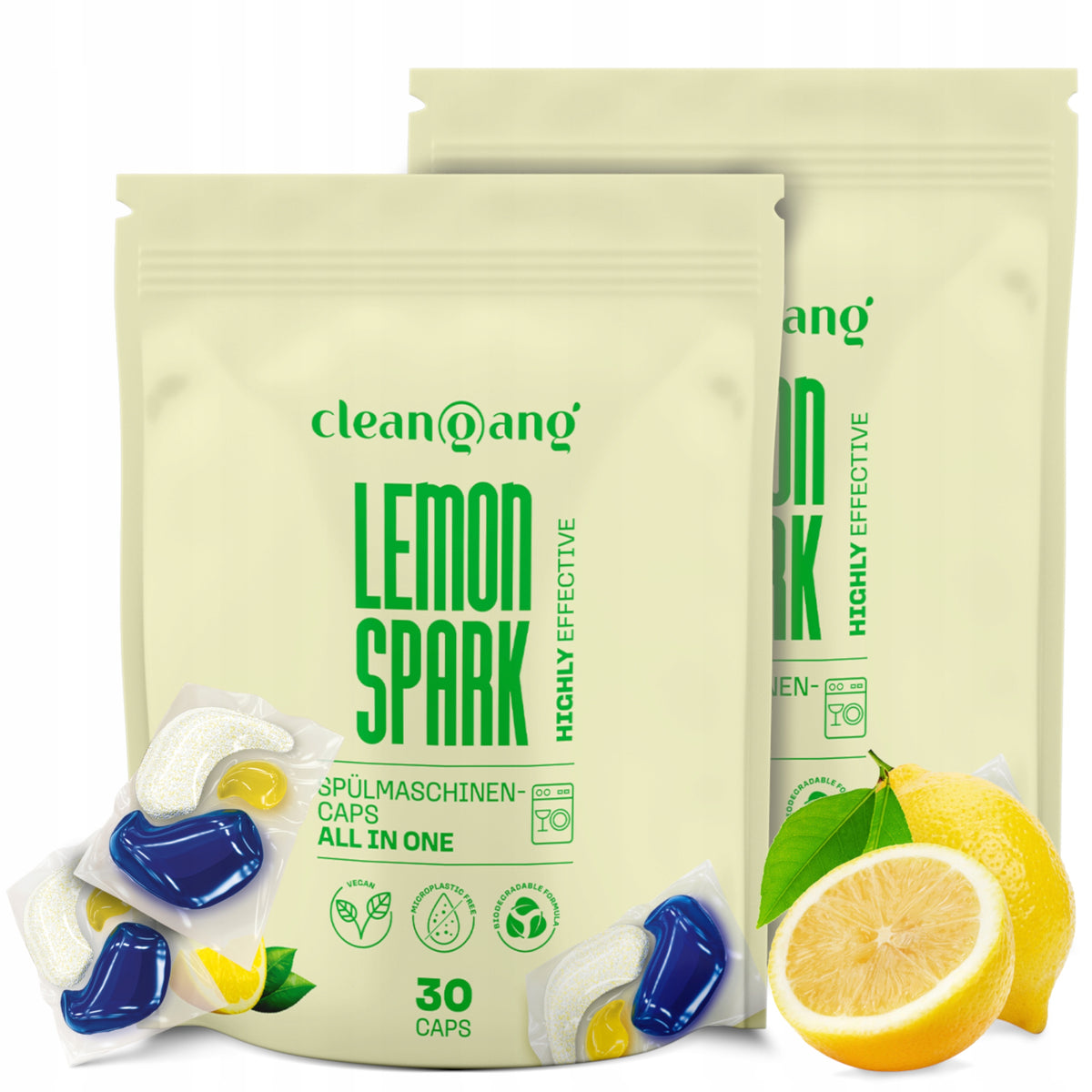 Dishwasher Tablets All in One Lemon 60 Pcs Power German 12in1 Packaging status original
